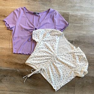 2 great young teens crop tops. Both from Shein and size L.